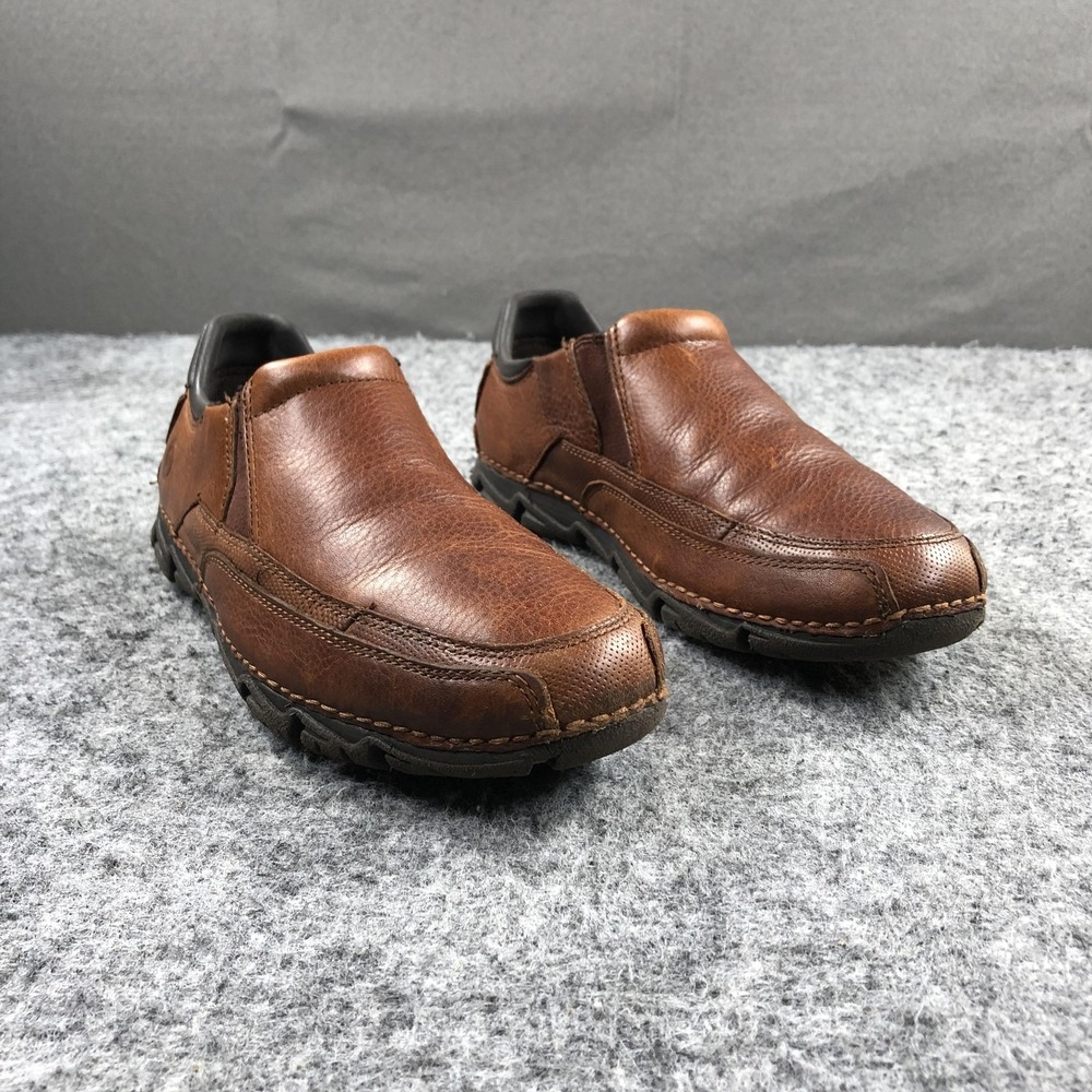 Rockport Shoes Mens Size 9.5 Brown Leather Slip On Loafers Comfort K72221